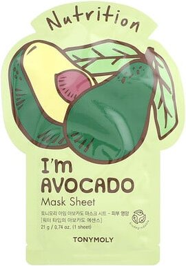 TonyMoly, I'm Avocado, Nutrition Beauty Mask Sheet, 1 Tuch, 21 g (0,74 oz.)