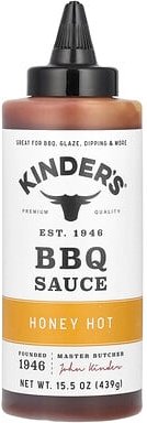 KINDER'S, BBQ Sauce, Honey Hot, BBQ-Sauce, Honig, 439 g (15,5 oz.)