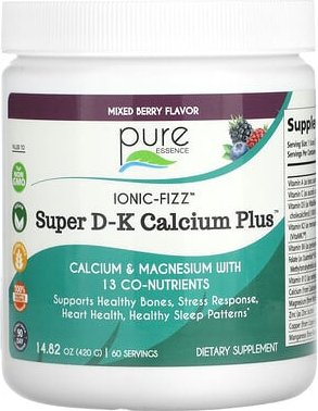 Thumbnail - Pure Essence, Ionic-Fizz, Super DK Calcium Plus, Mixed Berry, 420 g (14,82 oz.)