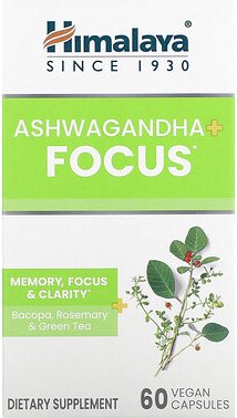 Himalaya, Ashwagandha + Focus, 60 vegane Kapseln