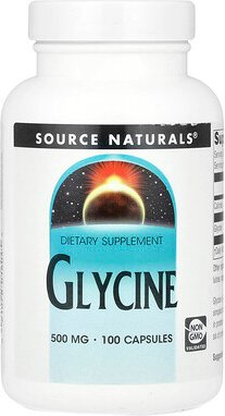 Source Naturals, Glycine, Glycin, 500 mg, 100 Kapseln