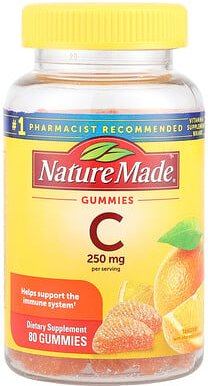 Thumbnail - Nature Made, Vitamin C Gummies, Fruchtgummis mit Vitamin C, Mandarine, 80 Fruchtgummis (125 mg pro Fruchtgummi)