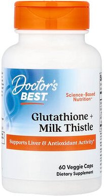 Doctor's Best, Glutathion + Mariendistel, 60 pflanzliche Kapseln