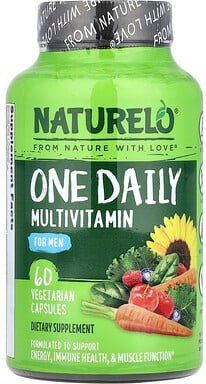 NATURELO, Tägliches Multivitamin für Männer, 60 pflanzliche Kapseln