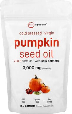 Micro Ingredients, Kürbiskernöl, 150 Weichkapseln