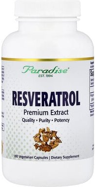 Paradise Herbs, Resveratrol Extract, Resveratrol-Extrakt, 180 pflanzliche Kapseln (100 mg pro Kapsel)