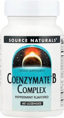 Thumbnail - Source Naturals, Coenzymate™ B Complex, Coenzymat™ B-Komplex, Pfefferminze, 60 Lutschtabletten