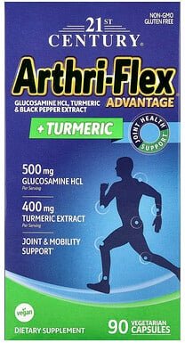 21st Century, Arthri-Flex Advantage + Kurkuma, 90 vegetarische Kapseln