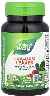 Thumbnail - Nature's Way, Uva-Ursi Leaves, Uva-Ursi-Blätter, 100 vegane Kapseln (370 mg pro Kapsel)