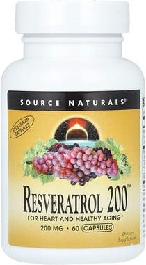 Source Naturals, Resveratrol 200™, Resveratrol 200™, 200 mg, 60 Kapseln