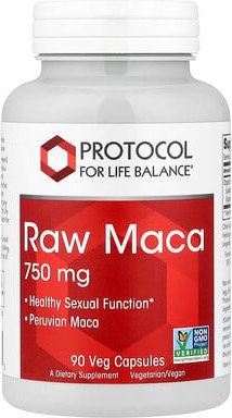 Protocol for Life Balance, Raw Maca, 750 mg, 90 pflanzliche Kapseln
