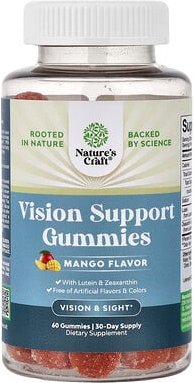 Nature's Craft, Vision Support Gummies, Fruchtgummis zur Unterstützung der Sehkraft, Mango, 60 Fruchtgummis
