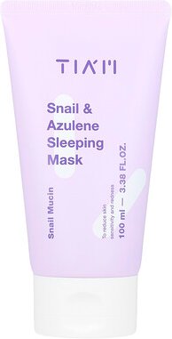 Tiam, Snail & Azulene Sleeping Beauty Mask, Schlafröschen-Maske mit Schneckenschleim und Azulen, 100 ml (3,38 fl. oz.)