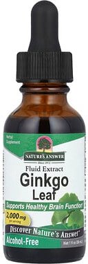 Thumbnail - Nature's Answer, Ginkgo Leaf Fluid Extract, flüssiger Ginkgoblattextrakt, alkoholfrei, 2.000 mg, 30 ml (1 fl. oz.)