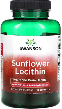 Swanson, Sunflower Lecithin, Sonnenblumenlecithin, 90 Weichkapseln