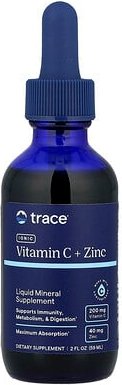 Thumbnail - Trace, Ionic Vitamin C + Zinc, ionisches Vitamin C + Zink, flüssiges Mineralstoffergänzungsmittel, 59 ml (2 fl. oz.)