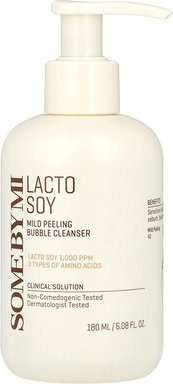 SOME BY MI, Lacto Soy, Mild Peeling Bubble Cleanser, Blasenreiniger mit mildem Peeling, 180 ml (6,08 fl. oz.)