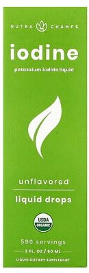 NutraChamps, Jod Liquid Drops, geschmacksneutral, 60 ml (2 fl. oz.)