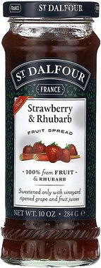 St. Dalfour, Erdbeere und Rhabarber, Deluxe-Erdbeere-Rhabarber-Aufstrich, 284 g (10 oz.)
