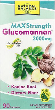 Natural Balance, Glucomannan™, maximale Stärke, 90 Kapseln (666 mg pro Kapsel)