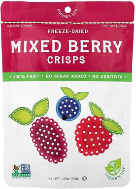 Nature's Turn, Freeze-Dried Mixed Berry Crisps, gefriergetrocknete Beerenchips, 34 g (1,2 oz.)