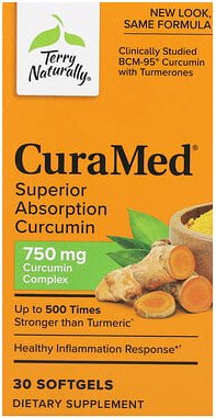 Terry Naturally, CuraMed, Curcumin mit überlegener Absorption, 750 mg, 30 Weichkapseln