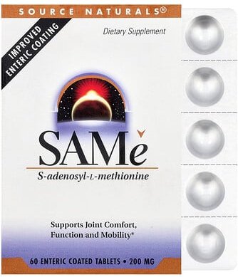 Source Naturals, SAMe, 200 mg, 60 magensaftresistente Tabletten