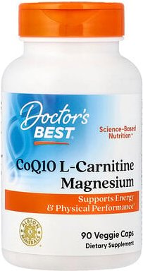 Doctor's Best, CoQ10 L-Carnitin Magnesium, 90 vegetarische Kapseln