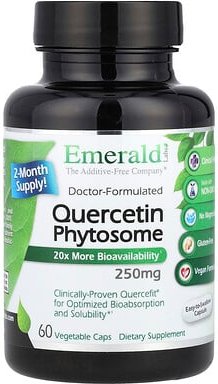 Thumbnail - Emerald Laboratories, Quercetin Phytosome, Quercetinphytosom, 250 mg, 60 vegetarische Kapseln