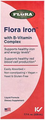 Flora, Iron+ Herb with B-Vitamin Complex, 228 ml (7,7 fl. oz.)