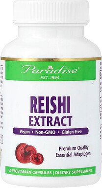 Paradise Herbs, Reishi Extract, Reishi-Extrakt, 60 pflanzliche Kapseln (400 mg pro Kapsel)