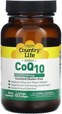 Thumbnail - Country Life, Simply CoQ10, 100 mg, 60 vegane Weichkapseln