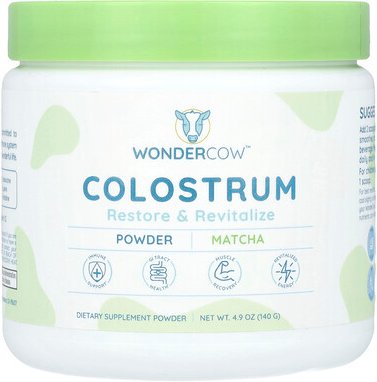 Wondercow, Colostrum Powder, Colostrum-Pulver, Matcha, 140 g (4,9 oz.)
