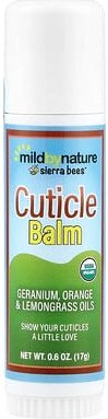Mild By Nature, Sierra Bees™, Cuticle Care Balm Stick, Nagelhautpflege-Balsam-Stick, Geranie, Orange und Zitronengras, 1...