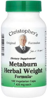 Thumbnail - Christopher's Original Formulas, Metaburn Herbal Weight Formula, pflanzliche Gewichtsformel, 100 vegetarische Kapseln