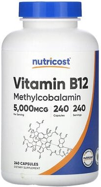 Thumbnail - Nutricost, Vitamin B12, 5.000 mcg, 240 Kapseln