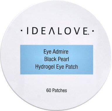 Idealove, Eye Admire Black Pearl Hydrogel, Hydrogel-Augenpads, 60 Pads