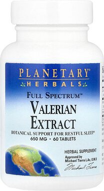Planetary Herbals, Full Spectrum™ Valerian Extract, Baldrianextrakt, 60 Tabletten