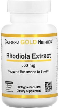 California Gold Nutrition, Rhodiola Extract, Rhodiola-Extrakt, 500 mg, 60 pflanzliche Kapseln