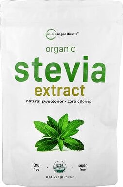 Thumbnail - Micro Ingredients, Organic Stevia Extract Powder, Bio-Steviaextraktpulver, 227 g (8 oz.)