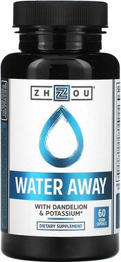 Zhou Nutrition, Wasser weg mit Löwenzahn und Kalium, 60 Kapseln