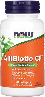 NOW Foods, AlliBiotic CF, 60 Weichkapseln