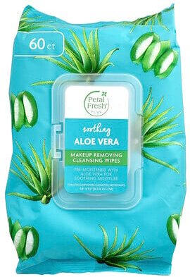 Petal Fresh, Make-up Removing Cleansing Wipes, Make-up-Reinigungstücher, beruhigende Aloe Vera, 60 Tücher