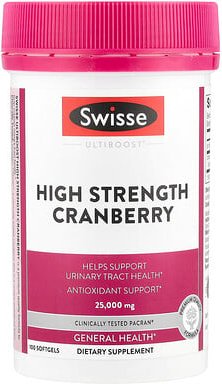Swisse, Ultiboost®, High Strength Cranberry, 25.000 mg, 100 Weichkapseln