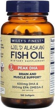 Thumbnail - Wiley's Finest, Wildes Fischöl aus Alaska, DHA-Peak, 180 Weichkapseln