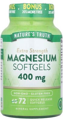 Nature's Truth, Magnesium, 400 mg, 72 Weichkapseln mit schneller Freisetzung