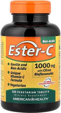 American Health, Ester-C with Citrus Bioflavonoids, Ester-C mit Zitrus-Bioflavonoiden, 120 vegetarische Tabletten