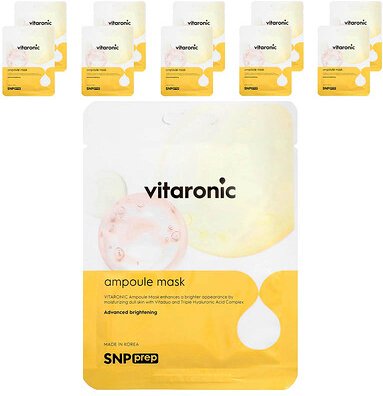SNP, Vitaronic, Ampoule Beauty Sheet Mask, Ampullen-Beauty-Gesichtsmaske, 10 Tuchmasken, je 25 ml (0,84 fl. oz.).