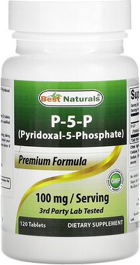 Thumbnail - Best Naturals, P-5-P (Pyridoxal-5-Phosphate), 120 Tabletten (50 mg pro Tablette)