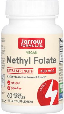 Thumbnail - Jarrow Formulas, Vegan Methyl Folate, veganes Methylfolat, 400 mcg, 60 pflanzliche Kapseln
